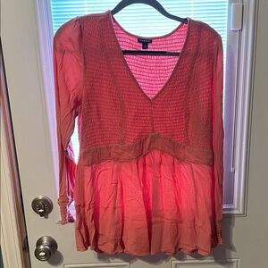 Torrid Pink V-Neck Blouse
